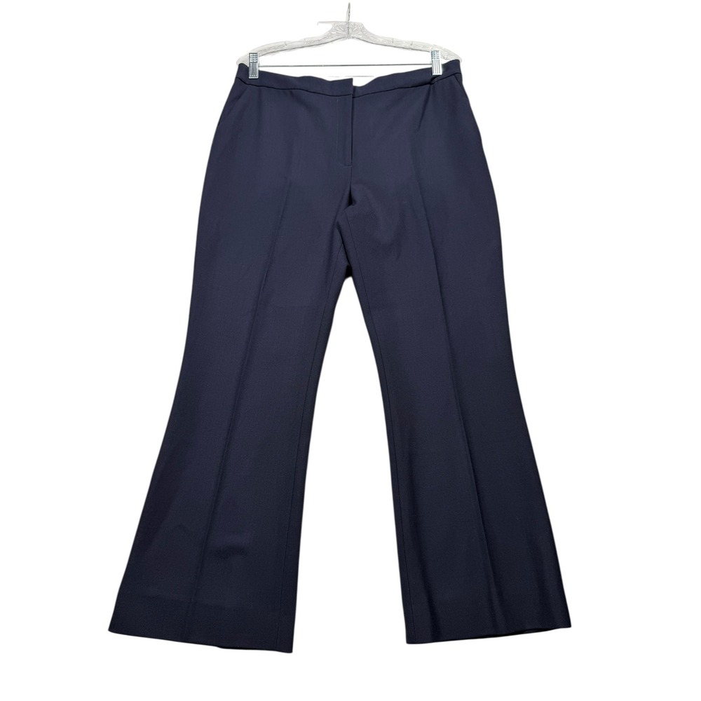 Brooks Brothers Red Fleece‎ Navy Wool Blend Flared Trousers Size 12